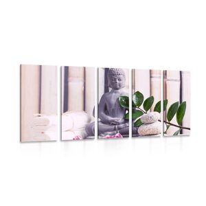 5-dielny obraz wellness Budha