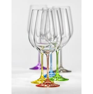 Crystalex set pohárov na červené víno Viola Rainbow 550 ml 6 KS