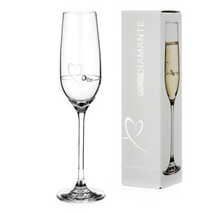 Diamante krištáľový pohár na šampanské se Swarovski kryštály Petit  150 ml 1KS
