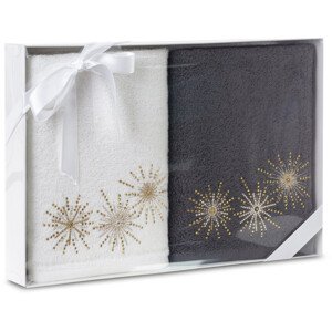 Bavlnená vianočná sada uterákov s jemným vzorom Šírka: 50 cm | Dĺžka: 90 cm