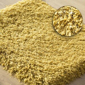 domtextilu.sk Žltý huňatý koberec do kúpelne Šírka: 50 cm | Dĺžka: 70 cm 44472-208053