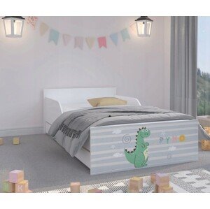 domtextilu.sk Úchvatná detská posteľ 180 x 90 cm s rozprávkovým dráčikom  Biela 46930