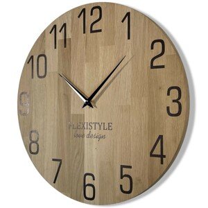 domtextilu.sk Luxusné drevené hodiny vo farbe dub 30 cm 47306
