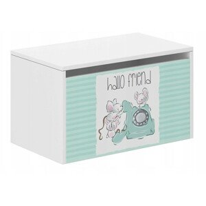Detský úložný box s tromi myškami 40x40x69 cm