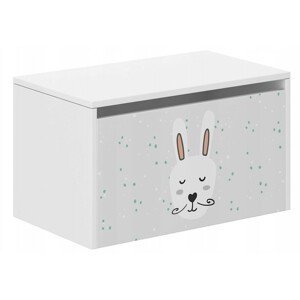 Detský úložný box s fúzatým zajačikom 40x40x69 cm