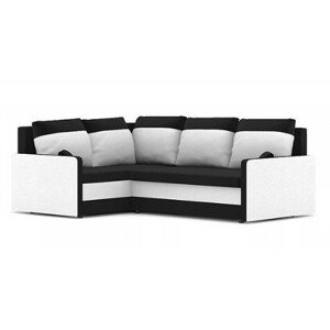 DomTextilu Rohová sedacia súprava MILTON čierno bielej 225 x 175 cm
