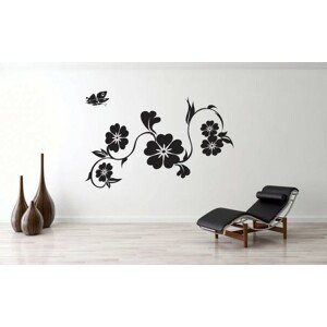 domtextilu.sk Nálepka na stenu do interiéru s motívom jednoduchých kvetov 50 x 100 cm
