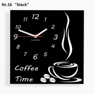 Coffee Time nástenné kuchynské hodiny