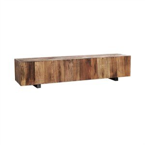 Estila Luxusný moderný konferenčný stolík Elmond z bukového dreva v hnedých prírodných odtieňoch s kresbou letokruhov 160 cm