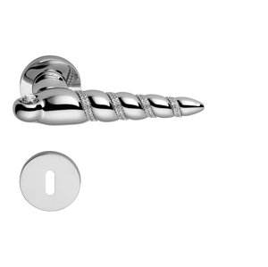 Kľučka na dvere LI - SHELL MESH 694 - R 025 CHL - chróm lesklý (CR) | MP-KOVANIA.sk