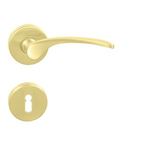 Kľučka na dvere MT - LAURA - R (E) ZLM - zlatá matná | MP-KOVANIA.sk