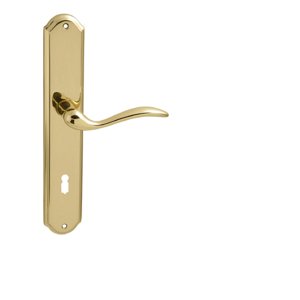 Kľučka na dvere FO - MINORCA - SO ZLL - zlatá lesklá (L01) | MP-KOVANIA.sk