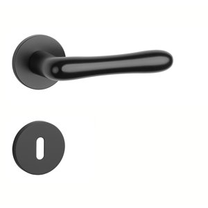 Kľučka na dvere AT - CYNIA - R 7S CIM - čierna matná (BLACK) | MP-KOVANIA.sk