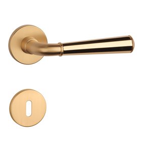 Kľučka na dvere ASM - MARIGOLD 3 - R 7S ZLM/ZLL/ZLM - zlatá matná/zlatá lesklá/zlatá matná (KG/LG/KG) | MP-KOVANIA.sk