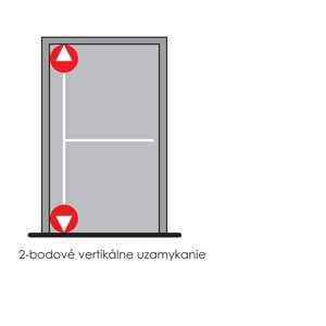 DK - Dvojbodové panikové kovanie na jednokrídlové dvere D1/1H-1D STM - strieborná matná | MP-KOVANIA.sk