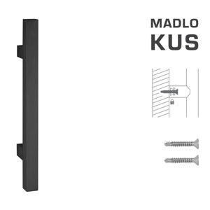 Madlo na dvere FT - MADLO kód K31 25x25 mm ST ks CIM - čierna matná (FNO) | MP-KOVANIA.sk