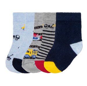 lupilu® Chlapčenské ponožky pre bábätká, 5 párov (15/18 , vozidlá/námornícka modrá/modrá/žltá/sivá)