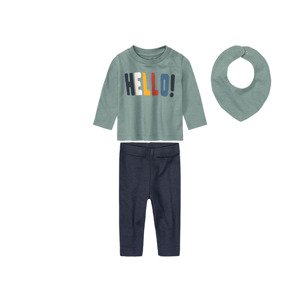 lupilu® Chlapčenská súprava pre bábätká BIO, 3-dielna (74/80, zelená/navy modrá)