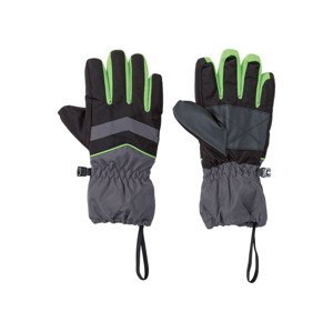 CRIVIT Detské lyžiarske rukavice (5, sivá/zelená)