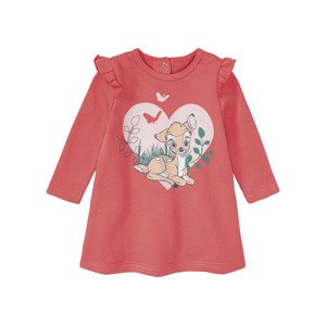 Dievčenské teplákové šaty pre bábätká (74/80, bledoružová)