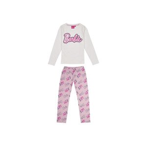 Barbie Dievčenské pyžamo (122/128, biela)