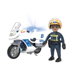 Playtive Doplnok k stavebnici - dopravný prostriedok s figúrkou (policajná motorka)