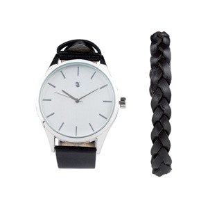 AURIOL® Pánske náramkové hodinky s náramkom (čierny náramok)