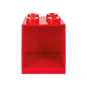 Polička v štýle LEGO kocky, 2 x 2  (červená)