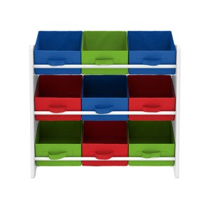 LIVARNO home Skladovací regál s 9 textilnými boxami (chlapčenský)