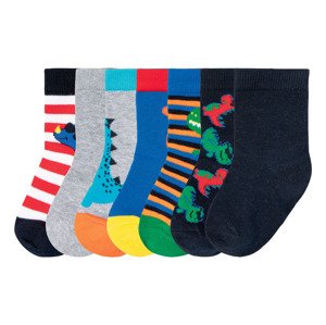 lupilu® Chlapčenské ponožky, 7 párov (23/26, drak/pestrofarebná)