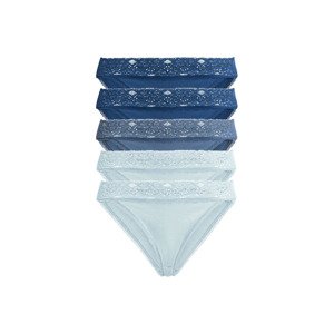 esmara® Dámske nohavičky s čipkou, 5 kusov (L (44/46), navy modrá)