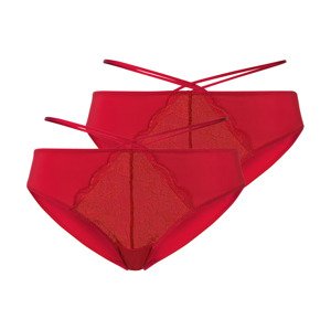 esmara® Dámske čipkované nohavičky, 2 kusy (S (36/38), červená)