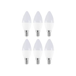 LIVARNO home LED žiarovky, 6 kusov (sviečka E14)