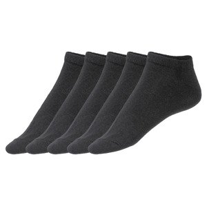 LIVERGY® Pánske členkové ponožky, 5 párov (43/46, čierna)