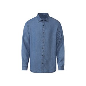 LIVERGY® Pánska košeľa s dlhým rukávom (M (39/40), modrá)