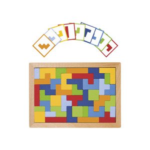 Playtive Drevená pamäťová hra (puzzle – tetris)