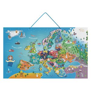 Playtive Drevená magnetická mapa sveta/Európy (mapa Európy)
