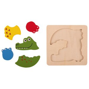 Playtive Drevené puzzle (krokodíl)