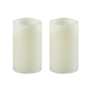 LIVARNO home LED sviečky z prírodného vosku, 2 kusy/4 kusy (biela, 2 kusy)