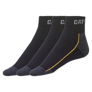 Caterpillar Pánske pracovné ponožky s bavlnou, 3 páry (39/42, čierna)