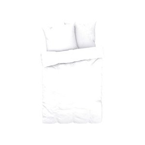 LIVARNO home Posteľná bielizeň z bavlneného saténu, 200 x 200 cm (biela)
