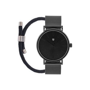 AURIOL® Pánske náramkové hodinky s náramkom (čierne, čierny remienok)