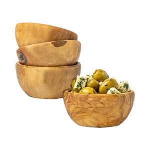 Soltako Misky z olivového dreva, 2 kusy/4 kusy (misky, 4 kusy)