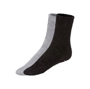 LIVERGY® Pánske ponožky, 2 páry (39/42, sivá/čierna)