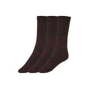 LIVERGY® Pánske ponožky, 3 páry (39/42, hnedá)