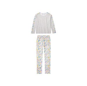 pepperts!® Dievčenské pyžamo s biobavlnou (158/164, sivá/biela)