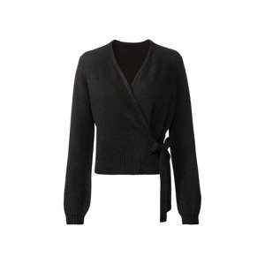 esmara® Dámsky zavinovací sveter (XS (32/34), čierna)