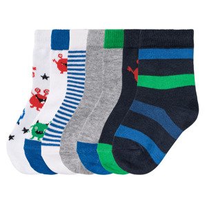 lupilu® Detské ponožky, 7 párov (19/22, sivá/modrá/biela/vzor)