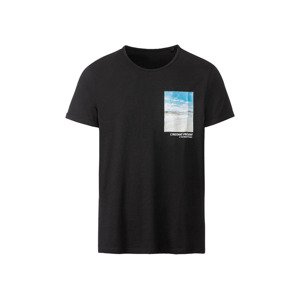 LIVERGY® Pánske bavlnené tričko (S (44/46), čierna)