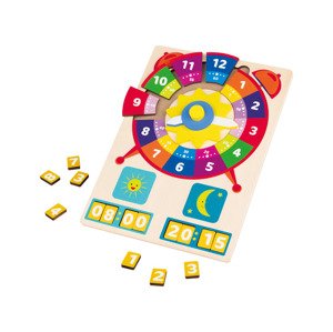 Playtive Drevené puzzle (puzzle hodiny)